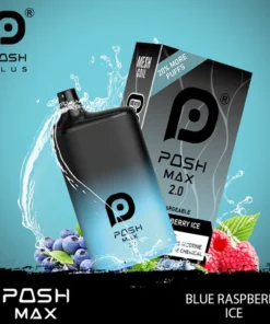 POSH MAX 2.0 – Blue Raspberry Ice Disposable Vape – 5200 Puffs