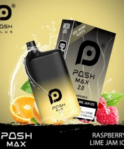 POSH MAX 2.0 Raspberry Lime Jam Ice Disposable Vape – 5200 Puffs