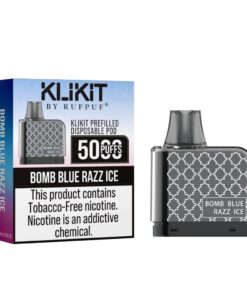 KLIKIT by RufPuf Bomb Blue Razz Ice Pre-filled Disposable Vape 5000Puffs – 50mg