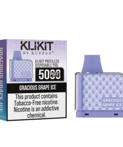 KLIKIT by RufPuf  Pre-Gracious Grape Icefilled Disposable Vape 5000Puffs – 50mg