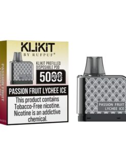 KLIKIT by RufPuf Passion Fruit Lychee Ice Pre-filled Disposable Vape 5000Puffs – 50mg