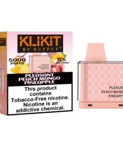 KLIKIT by RufPuf Pleasant Peach Mango Pineapple Pre-filled Disposable Vape 5000Puffs – 50mg