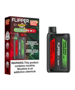 Flipper Raspberry Watermelon Ice + Green Apple Strawberry Ice 12000 Puff 4%