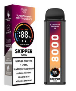Skipper Blackcurrant Apple Peach Ice 50mg Turbo Disposable Vape (10000Puffs)