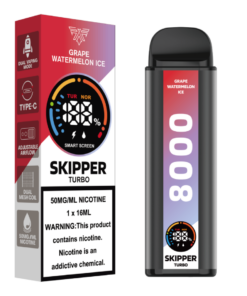 Skipper Grape Watermelon Ice 50mg Turbo Disposable Vape (10000Puffs)
