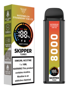 Skipper Watermelon Strawberry Kiwi Ice 50mg Turbo Disposable Vape (10000Puffs)