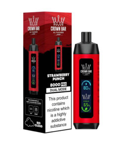 Al Fakher Crown Bar Disposable Vape – Strawberry Punch 50mg - 8000 Puffs
