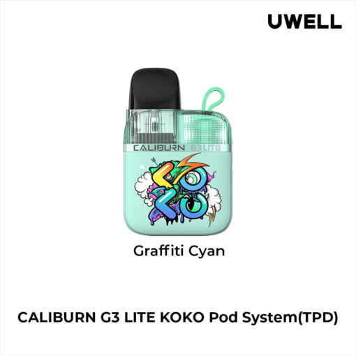 Uwell-Caliburn-G3-Lite-KOKO-Graffiti-Cyan-vape price in pakistan